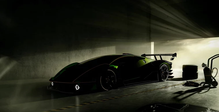 兰博基尼官方发布了全新超级跑车SCV12的最新预告