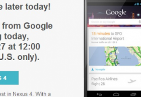 Nexus4将于美国太平洋标准时间今天中午12点重新在美国销售