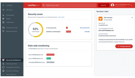 LastPass为所有用户启动了一个新的安全仪表板