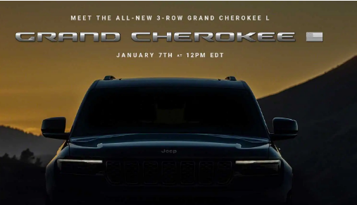 2021年吉普大切诺基L三排SUV将于1月7日首次亮相