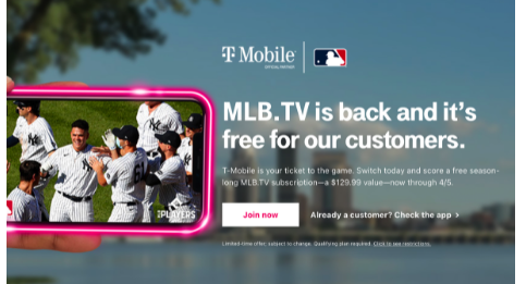 T移动客户可以免费流式传输MLB.TV