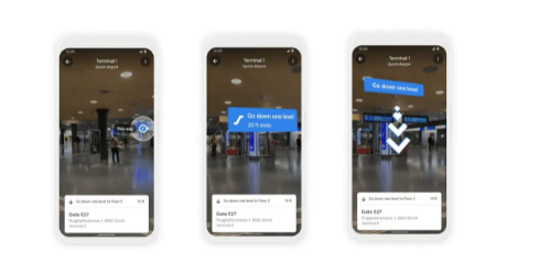 谷歌Maps为商场和机场添加了室内AR导航