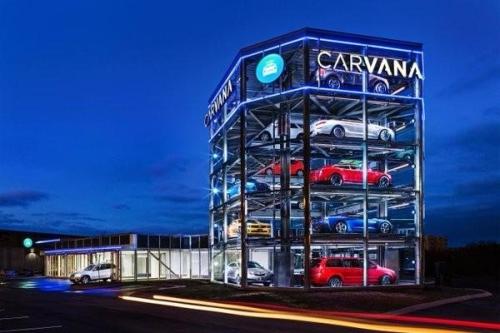 Carvana于近期在匹兹堡发布了最新款车辆贩售机器