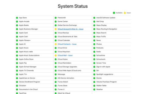 苹果iCloud问题影响查找我的服务