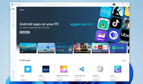 微软通过亚马逊应用商店将安卓应用带到Windows11