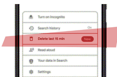 谷歌搜索历史记录如何删除过去15分钟