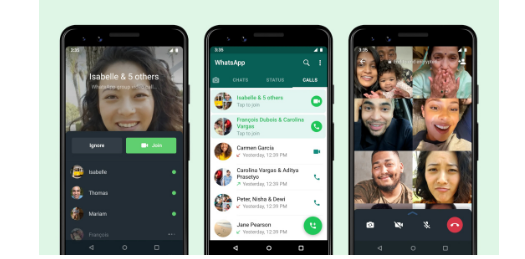 WhatsApp将允许用户加入正在进行的群组视频通话