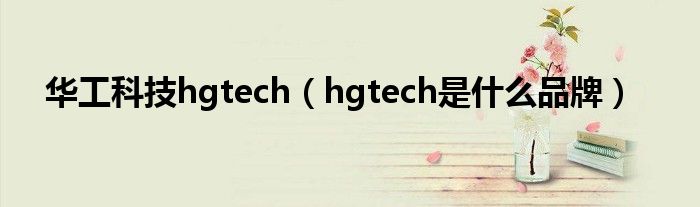 华工科技hgtech（hgtech是什么品牌）