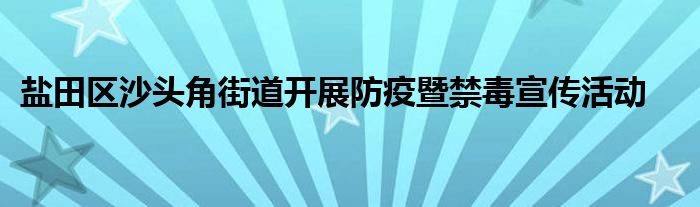 盐田区沙头角街道开展防疫暨禁毒宣传活动