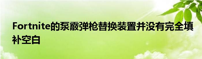 Fortnite的泵霰弹枪替换装置并没有完全填补空白