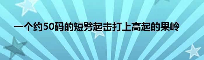 一个约50码的短劈起击打上高起的果岭