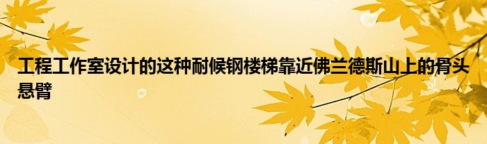 工程工作室设计的这种耐候钢楼梯靠近佛兰德斯山上的骨头悬臂