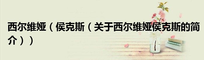 西尔维娅（侯克斯（关于西尔维娅侯克斯的简介））