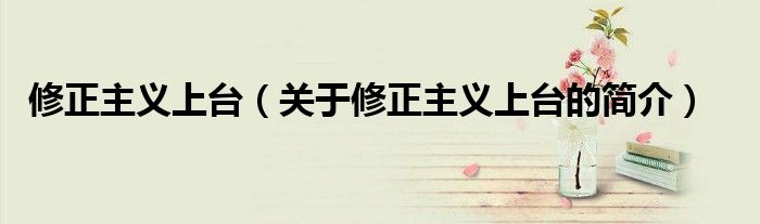 修正主义上台（关于修正主义上台的简介）