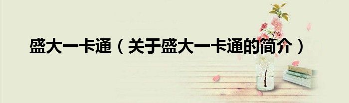 盛大一卡通（关于盛大一卡通的简介）