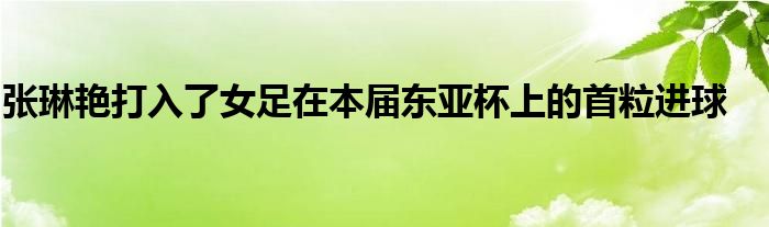 张琳艳打入了女足在本届东亚杯上的首粒进球