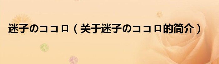 迷子のココロ（关于迷子のココロ的简介）