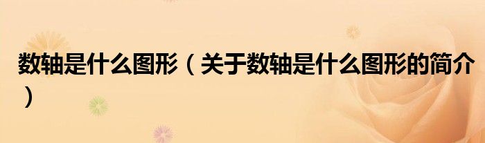 数轴是什么图形（关于数轴是什么图形的简介）