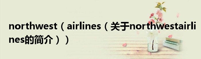 northwest（airlines（关于northwestairlines的简介））