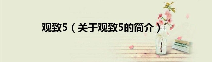 观致5（关于观致5的简介）