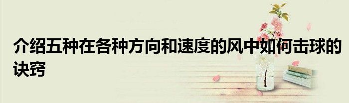 介绍五种在各种方向和速度的风中如何击球的诀窍