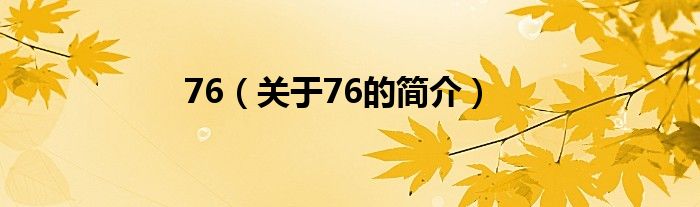 76（关于76的简介）