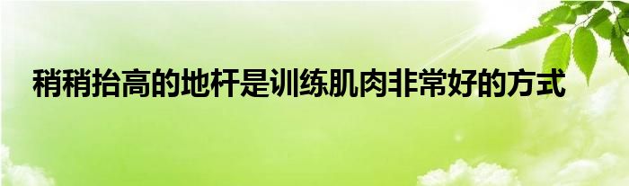 稍稍抬高的地杆是训练肌肉非常好的方式