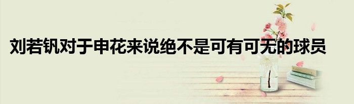 刘若钒对于申花来说绝不是可有可无的球员