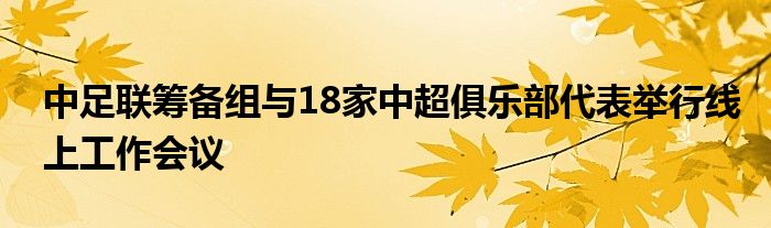 中足联筹备组与18家中超俱乐部代表举行线上工作会议
