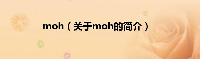 moh（关于moh的简介）