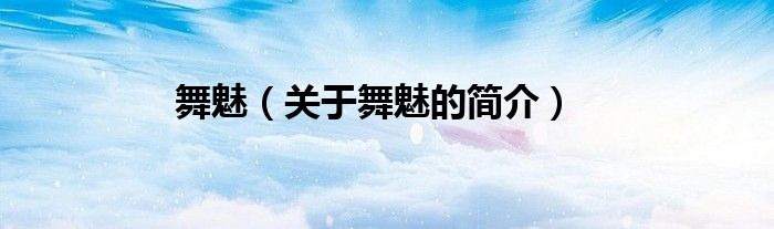 舞魅（关于舞魅的简介）