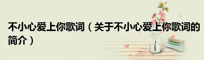不小心爱上你歌词（关于不小心爱上你歌词的简介）