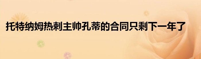 托特纳姆热刺主帅孔蒂的合同只剩下一年了