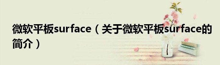 微软平板surface（关于微软平板surface的简介）