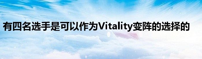 有四名选手是可以作为Vitality变阵的选择的