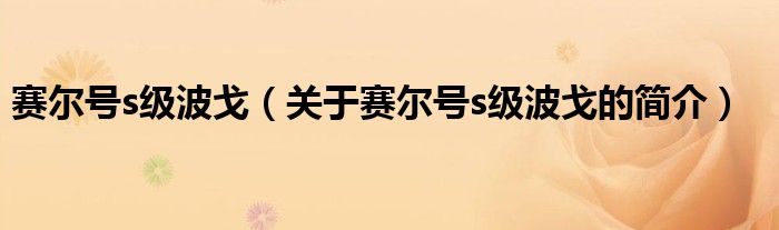 赛尔号s级波戈（关于赛尔号s级波戈的简介）