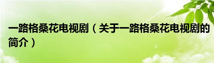 一路格桑花电视剧（关于一路格桑花电视剧的简介）