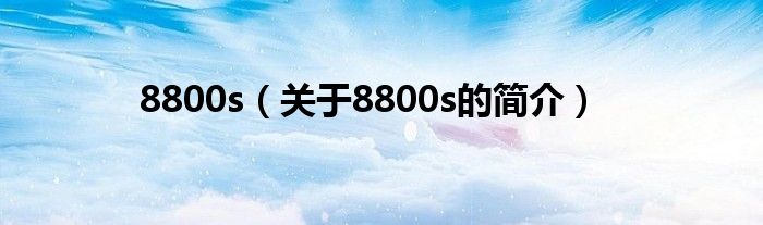 8800s（关于8800s的简介）