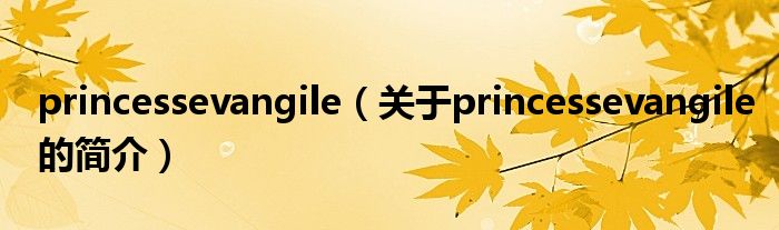 princessevangile（关于princessevangile的简介）