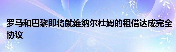 罗马和巴黎即将就维纳尔杜姆的租借达成完全协议