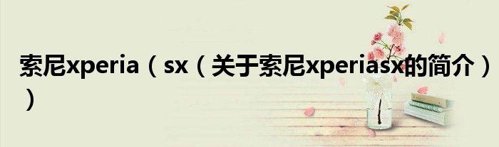 索尼xperia（sx（关于索尼xperiasx的简介））