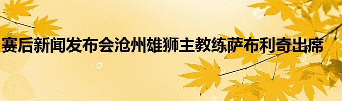 赛后新闻发布会沧州雄狮主教练萨布利奇出席