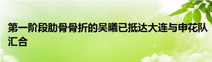 第一阶段肋骨骨折的吴曦已抵达大连与申花队汇合