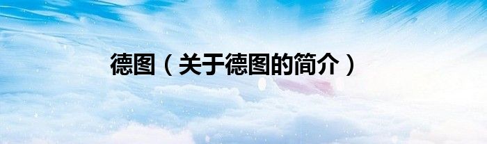 德图（关于德图的简介）