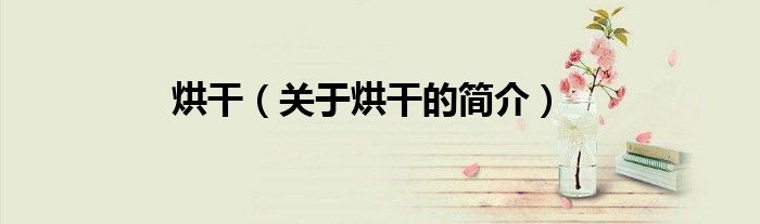烘干（关于烘干的简介）