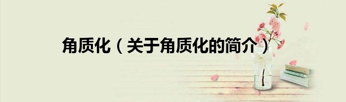 角质化（关于角质化的简介）