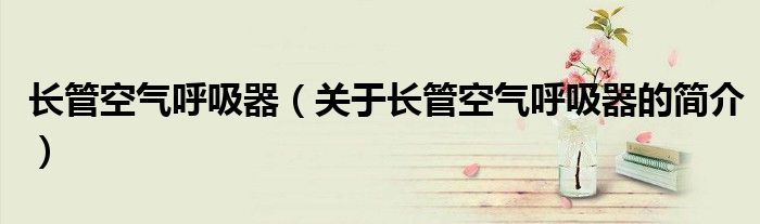 长管空气呼吸器（关于长管空气呼吸器的简介）