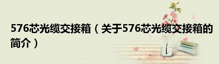 576芯光缆交接箱（关于576芯光缆交接箱的简介）