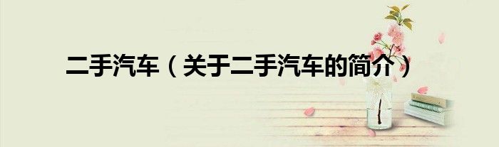 二手汽车（关于二手汽车的简介）