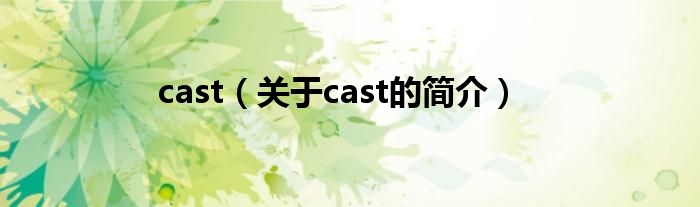 cast（关于cast的简介）